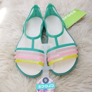 🌠 NWT Crocs Isabella Sandals, Island Green, W 6